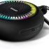 Bluetooth Shower Speaker Waterproof | Small Portable Bluetooth Speaker Wireless with Clip | Powerful Bass and Louder Volume | Colorful Lights and Lightweight | with TWS Pairing | Black